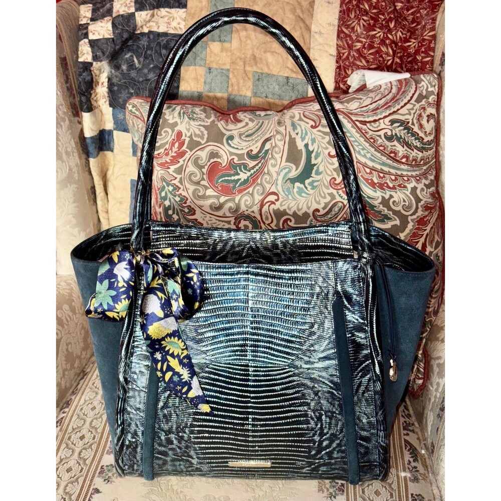 Brahmin Slate Willow Bailee Shoulder Bag Great Condition! Gorgeous!